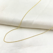 Solid Gold Ball Necklace